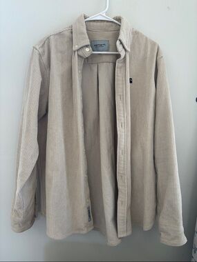 Carhartt Beige Corduroy Shirt Jacket